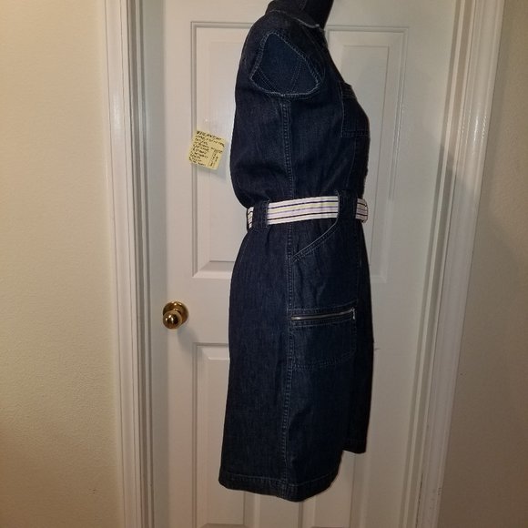 SYMMER DRESS NWT Stylish, Upscale Liz Claiborne Blue Denim - Picture 8 of 16